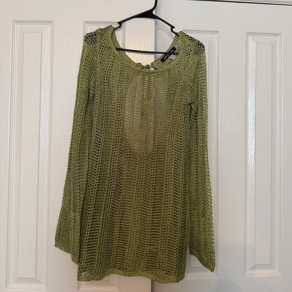 Urban Outfitters Green Crochet Cover-up